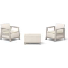 Keter Scandi Linea Balcony Set trädgårdsmöbelset, sten-/ljusbeige