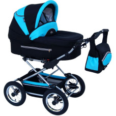 Baby Fashion FANARI Universal stroller 3in1, 105 black+turkus