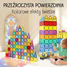 Woopie magnetiska 3D-byggklossar – utbildningsset: slott och fordon, 110 delar