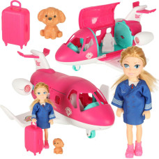 Hopfällbart dockflygplan med flygvärdinnetillbehör