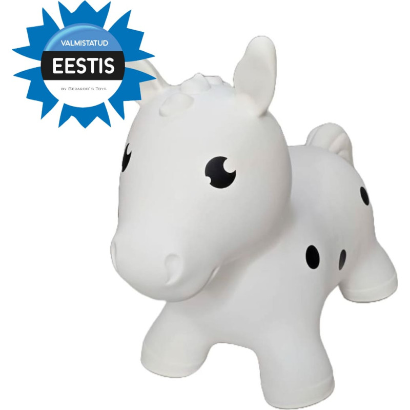 Gerardo's Toys Jumpy hoppdjur – häst, vit, i förpackning