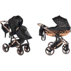 Junama Universal stroller 2 in 1 Hearts 02 Black/coper