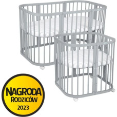 Waldin 7-i-1 barnsäng i trä med madrass, Grey
