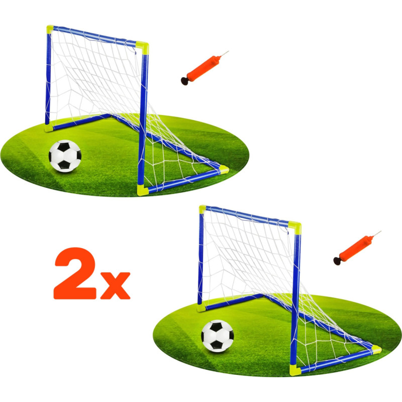 Woopie Set med två fotbollsmål, boll och pump Football Sport Woopie