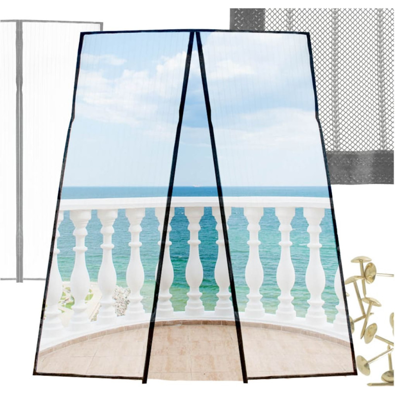 LUARO magnētiskais tīkls durvīm izturīgs spēcīgs magnēts 110x220cm