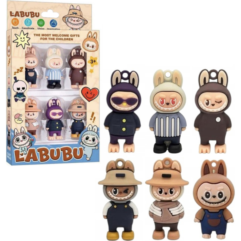 Labubu figur – 6 stycken
