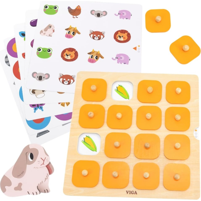 Viga Memory — Montessori-minnesspel ”Gissa bilder”, 10 kort