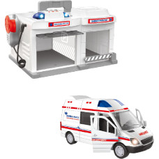Ambulansens lekset med ljus- och ljudeffekter
