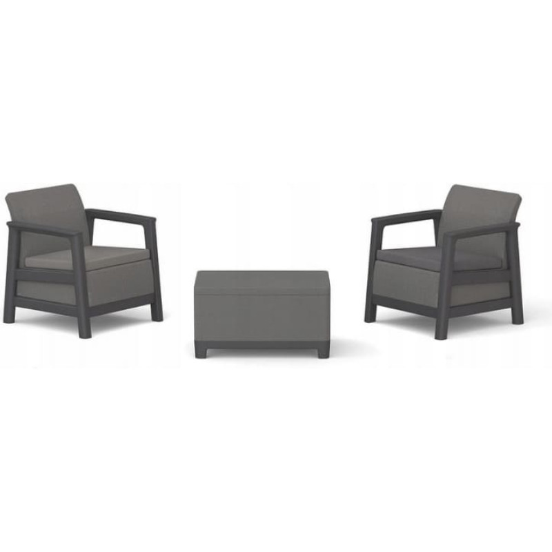 Keter Scandi Linea Balcony Set trädgårdsmöbelset, grå