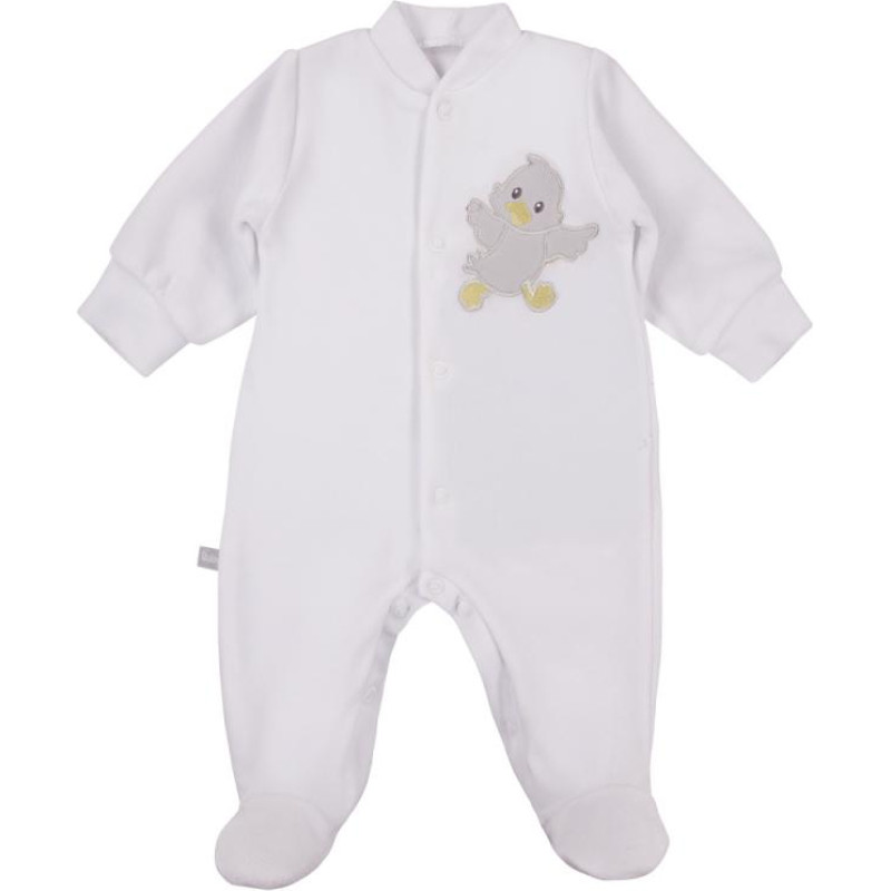 UBRANKA EWA 929990 NEWBORN Velour romper  56 size. white