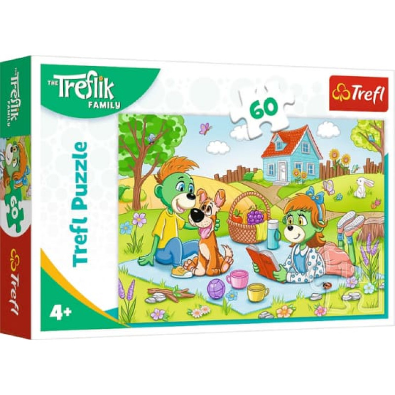 Trefl 17394 Puzzle 60 Przygody Rodziny Treflików