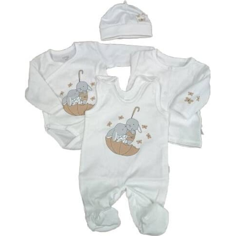 Koala Baby Baby linen set - 4 parts - 11-164 - UMBRELLA - ECRU -  size 50