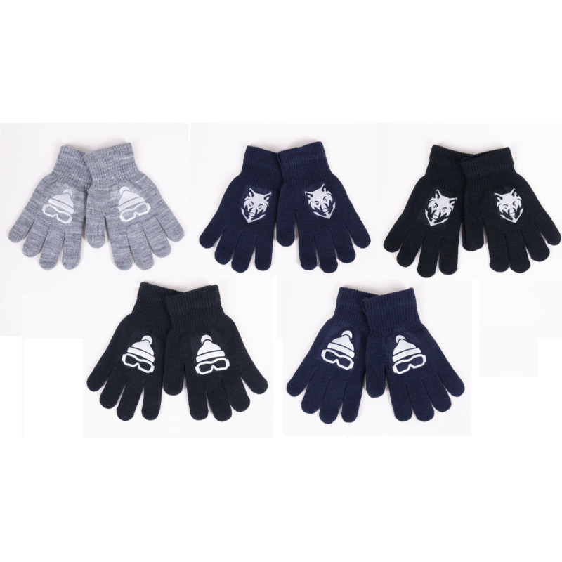 Yo Baby Gloves with Reflective Print 16 cm BOY RED-0237