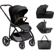 Kikkaboo universal barnvagn 3-i-1 Chiara, svart