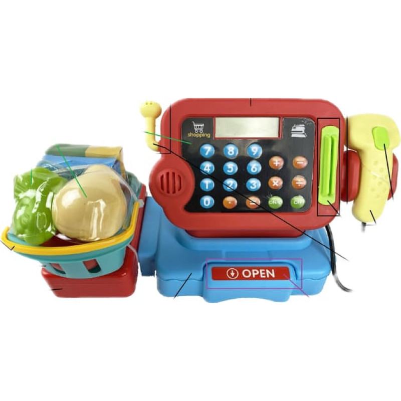 BO kassaapparat med ljus- och ljudeffekter