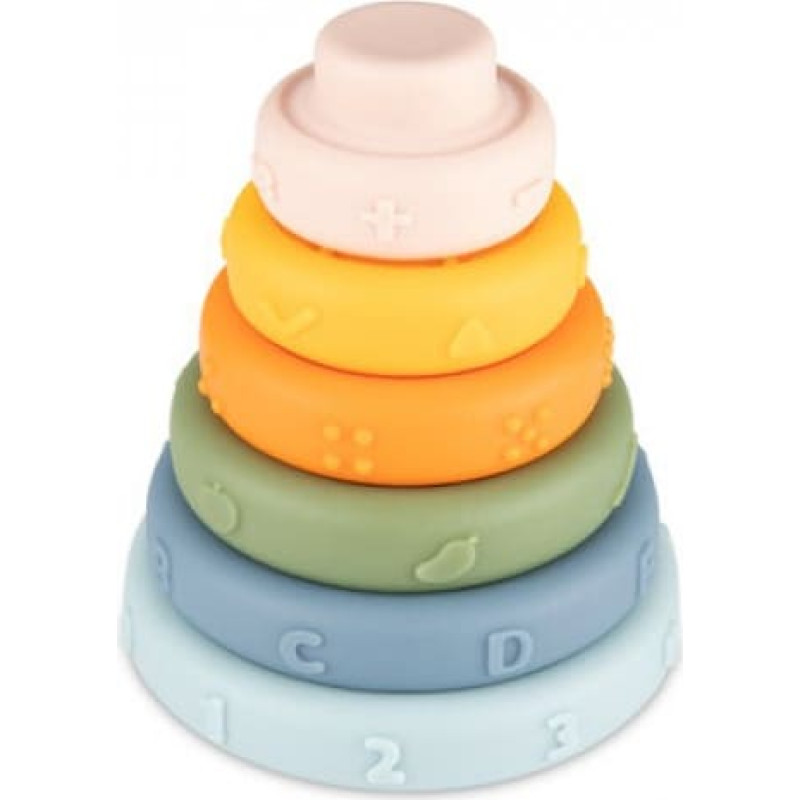 CANPOL BABIES sensora gredzenu puzles piramīda, 79/103