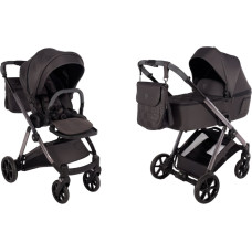 Junama kombivagn 2-i-1 Ellegante 01 i grå färg (Grey) – elektropolerad ram