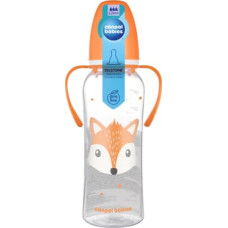 Canpol Babies 11/845 standardflaska med handtag 250 ml – CUTE ANIMALS-serien, orange