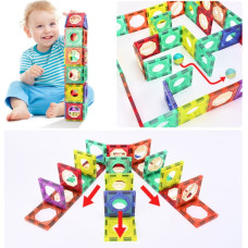 Woopie magnetiska 3D-byggklossar – utbildningsset: kulbana, 126 delar