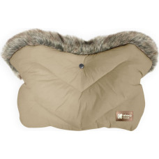 Handmuff Luxury Fur Beige