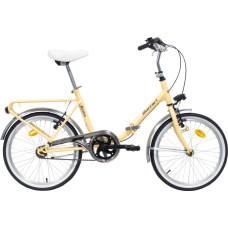 Bottari hopfällbar cykel 20'' "ROMA", krämfärgad