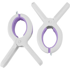 Gio’Style Love XL klämmor, 2 st, för strandhanddukar, 10×2×13 cm, blandade färger – limegröna, ljusblå, orange eller lila