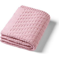 Babyono stickad bomullsfilt Pink, 1647/01