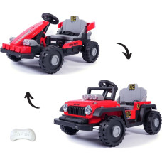 Milly Mally batteridrivet fordon Prime 2-i-1, röd