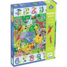 Lielizmēra puzle - no 1 līdz 10 Džungļi (54 gab.)