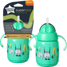 TOMMEE TIPPEE mācību krūze ar salmiņu, 6m+, 300ml, green, 447830