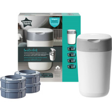 TOMMEE TIPPEE Sangenic Twist & Click Autiņbiksīšu konteiners + 4 kasetes, 82014504