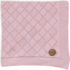 CEBABABY Adīts kokvilnas pleds dāvanu kastē 90x90cm Rice strich pink W-812-118-130