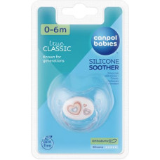 CANPOL BABIES Newborn baby Anatomiskas formas silikona māneklis 0-6m, 22/565 balts