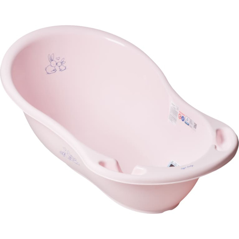 TEGA BABY RABBIT Bērnu vanna ar noteku 86cm, KR-004 pink