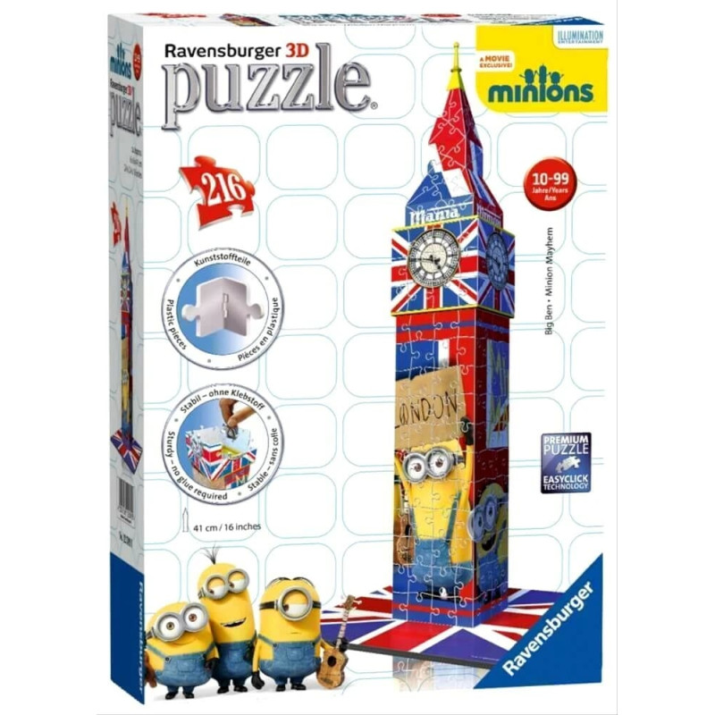 Ravensburger 3D Puzle Flag Edition Big Ben Minion R 12589