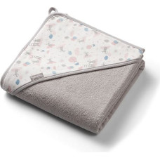 BABYONO frotē dvielis ar kapuci 100x100cm pelēks 1552/03