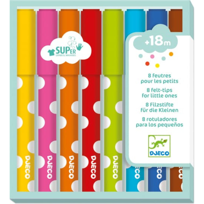 DJECO Viegli nomazgājamie flomāsteri, DJ09001 ATLAIDE