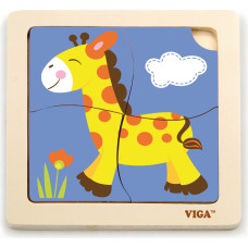 VIGA koka puzle GIRAFFE 4 elementi 51319