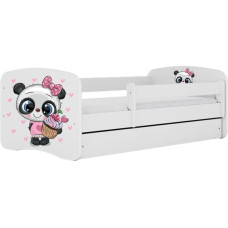 KOCOT KIDS gulta bez atvilktnes ar matraci BABYDREAMS white Panda 180x80cm