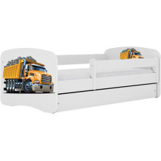 KOCOT KIDS gulta bez atvilktnes ar matraci BABYDREAMS white Truck 140x70cm