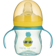 CANPOL BABIES SO COOL mācību krūzīte ar silikona uzgali 150ml 6m+ 57/303 turkus ATLAIDE