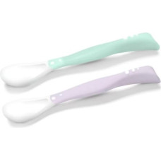 BABYONO Elastīga karotītes 6m+ 2gab. 1066/03 piparmētru-violets