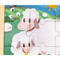 Viga 44622 Puzzle na podkładce 9 elementów - Owca