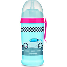 CANPOL BABIES Racing pudelīte ar salmiņu 350ml 12m+ 56/516 blue dark