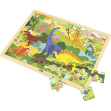 Viga 44584 Puzzle na podkładce 48 elementów - poznajemy dinozaury