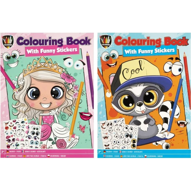 Värviraamat A4, 24 lehte + kleepsud