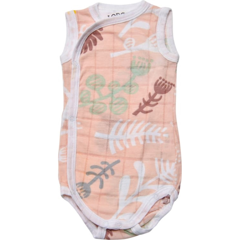 Lodger Romper Botanimal kokvilnas bodijs bez piedurknēm, Plush, 62 cm - RF 073_62