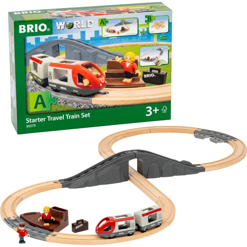 Brio Railway BRIO WORLD startera ceļojumu vilciena komplekts, 36079