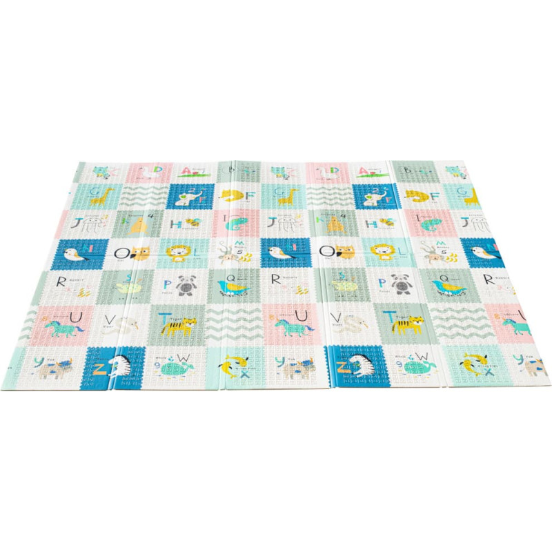 IKONKA pedagogisk, vikbar, dubbelsidig skummatta, 179×198 cm, ”Elefanter / Bilder” – KX4503_3