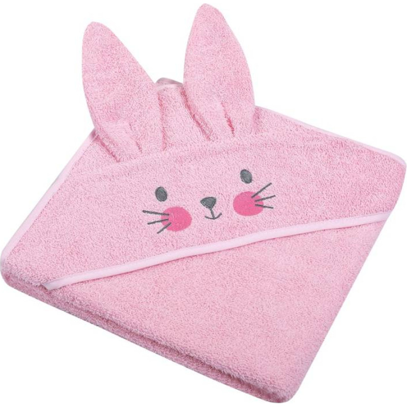 Duet Baby Bathing cover - 328 - TERRY - ANIMALS II - BUNNY - size 100x100- PINK